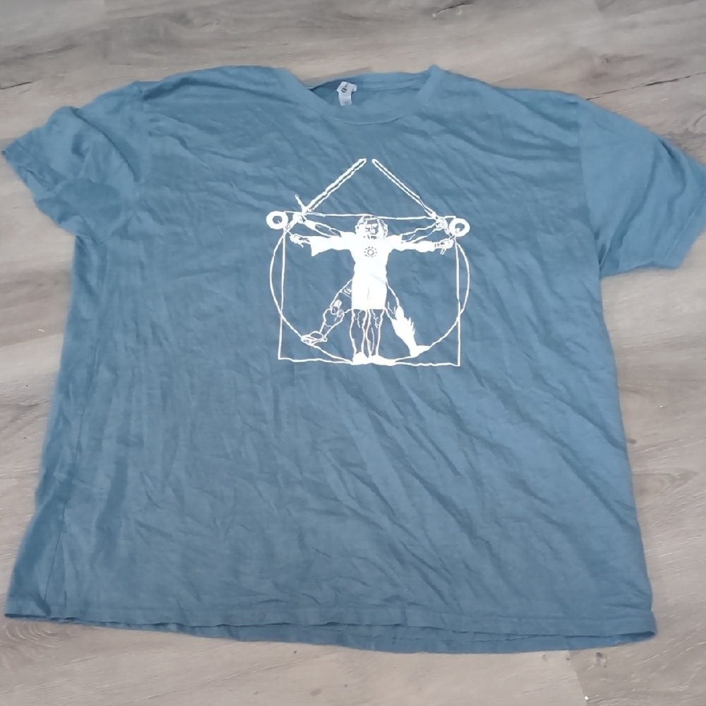 Unisex Blue Nerdy Fandom Graphic T-Shirt